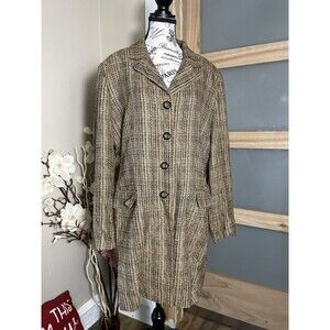 Gianni Vintage Rayon Blazer Jacket Size 16 Collared W/Pockets